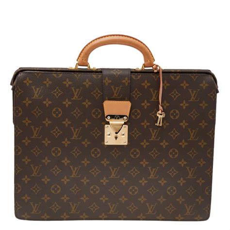 louis vuitton serviette fermoir briefcase fake checker